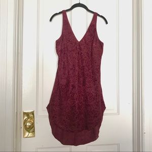 Velvet Burnout High-Low Mini Dress